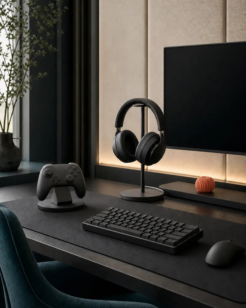 AI concept gaming and desk setup