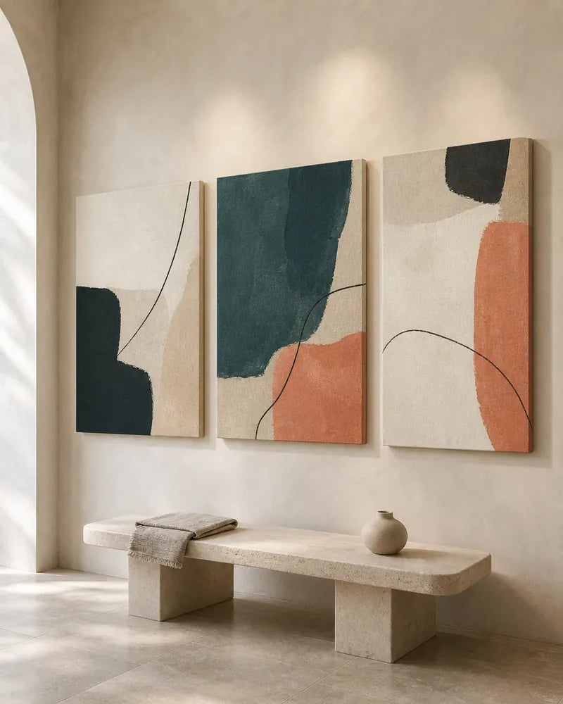 AI concept gallery wall representing wall art and canvas prints